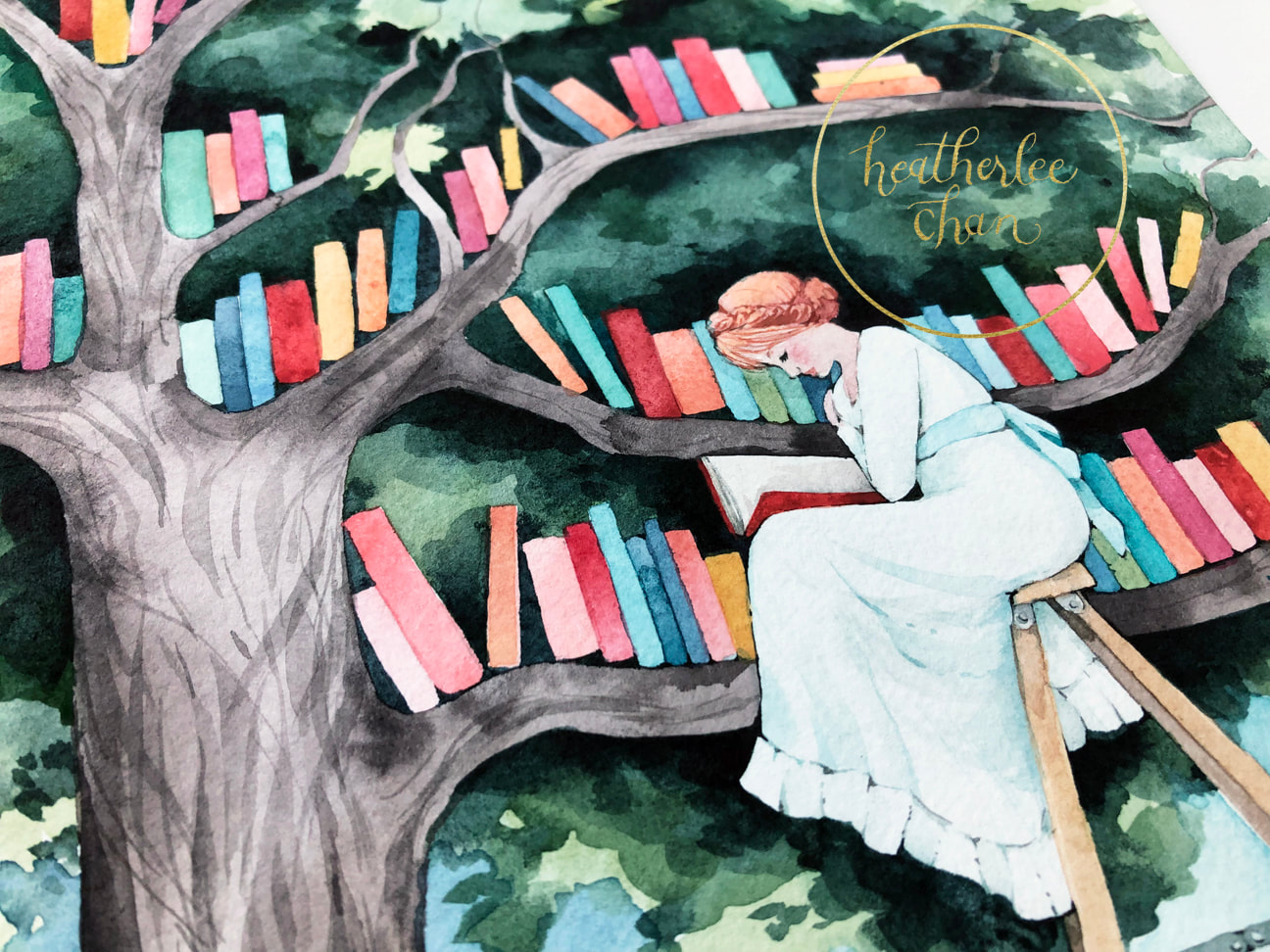 The Book Themed Art of Heatherlee Chan #BookishArt @heatherleechan  #BookThemedArt